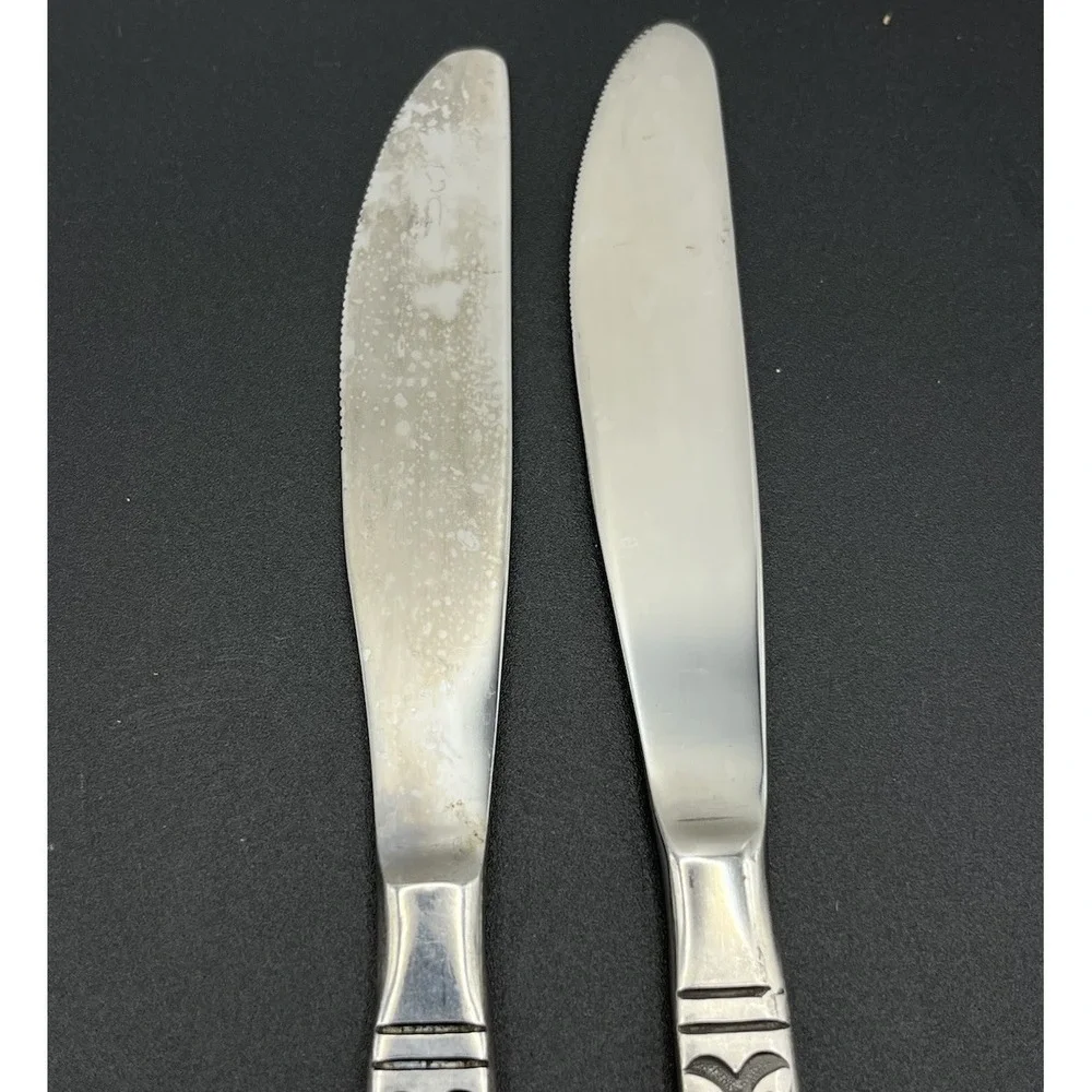 Set Of 7 Ekco‎ Eterna Montalo MCM Stainless Steel Flatware Dinner Knives Japan